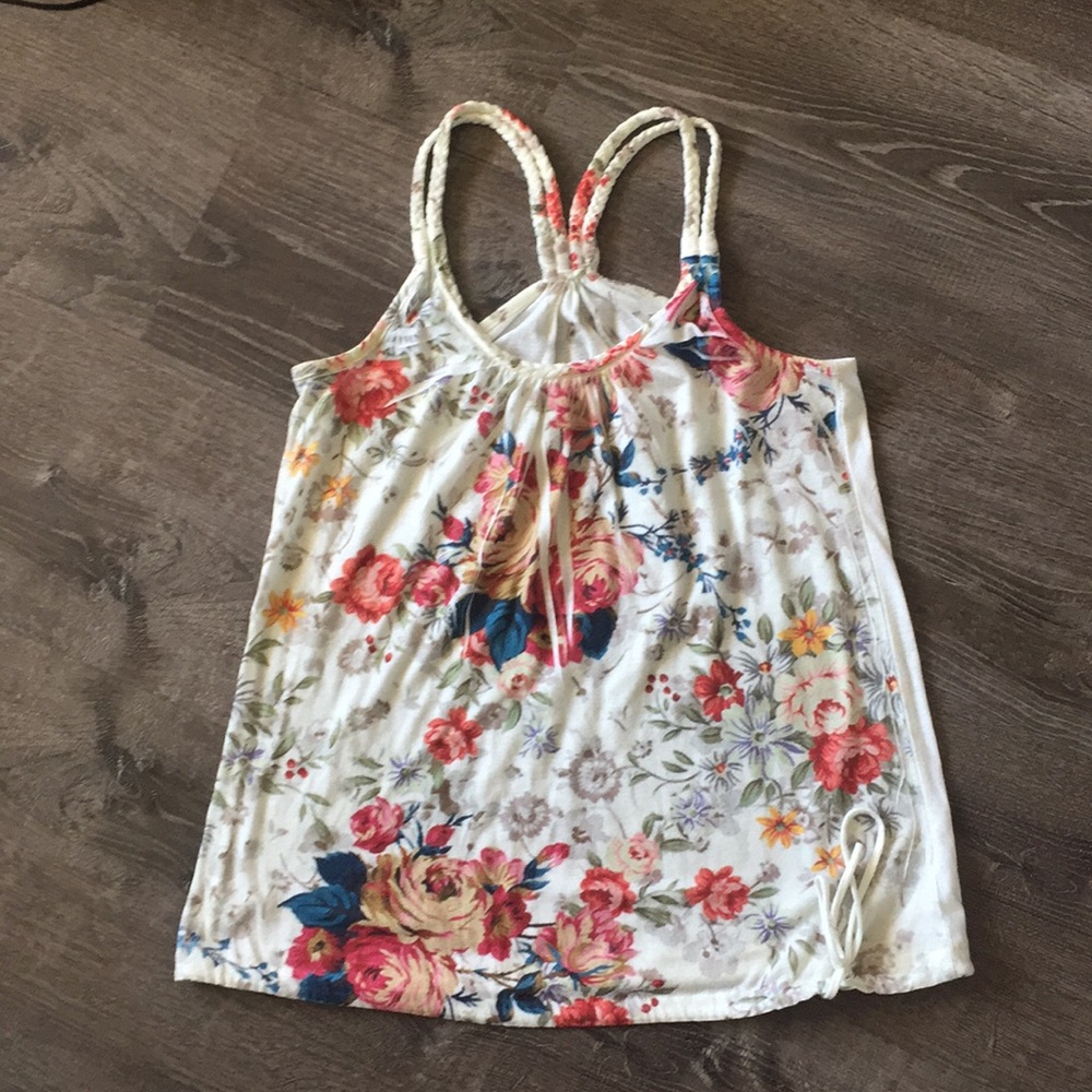 Floral razor back tank